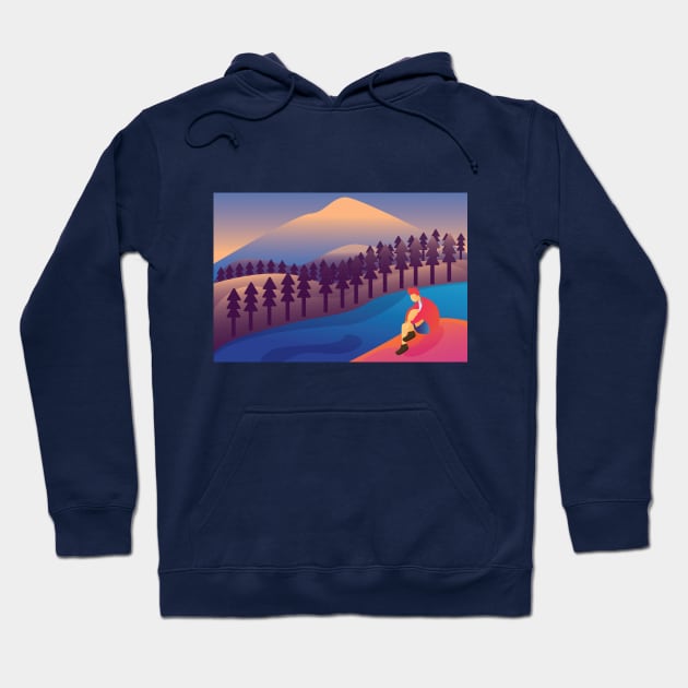 Mountains Modern Hoodie by Polahcrea